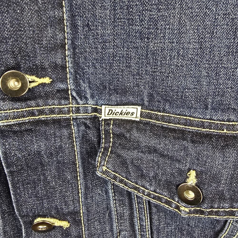 Vintage Dickies Denim Jacket Mens XL (Fits Medium) Blue Selvedge Type 2 90s Y2K - Picture 6 of 11